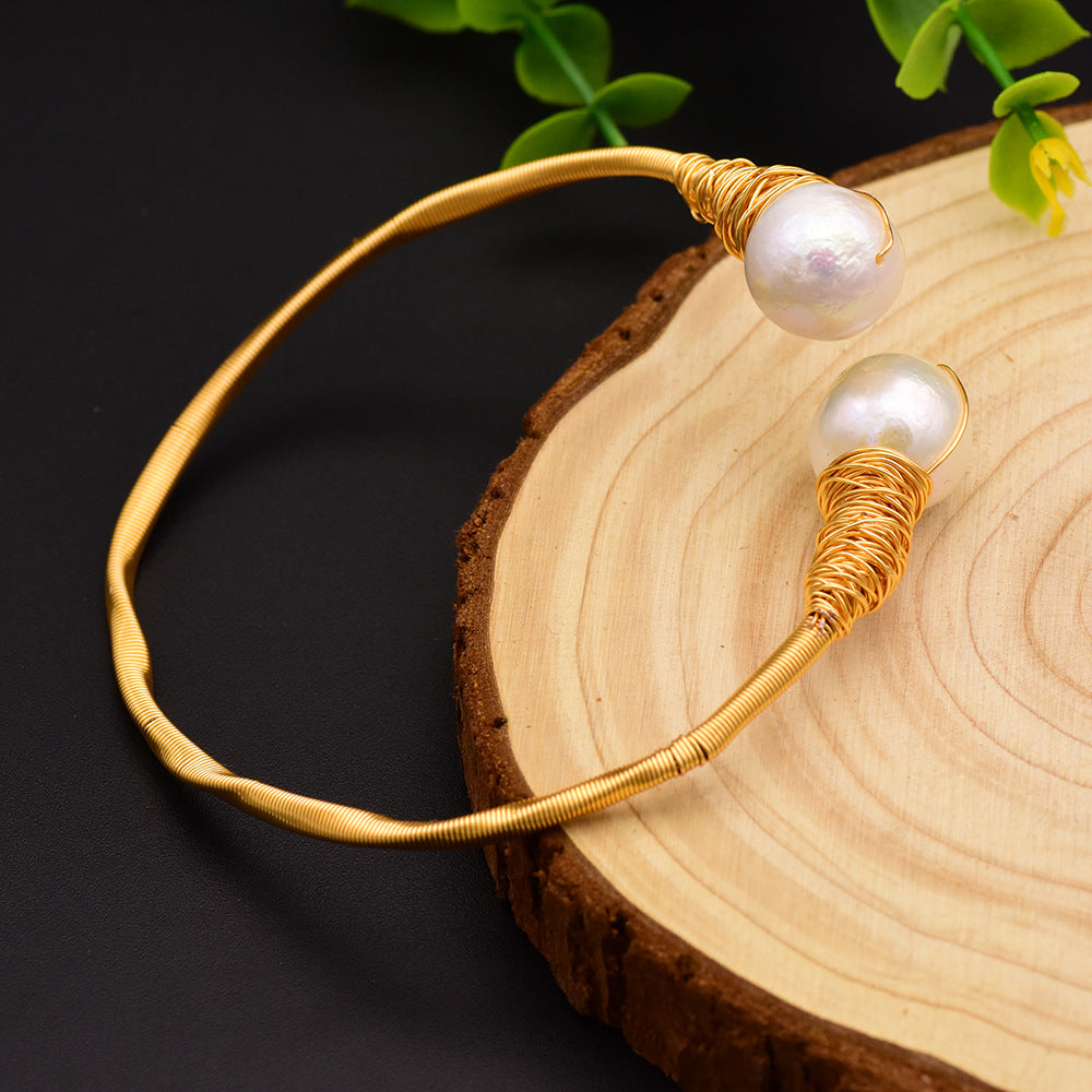 Bracelet en perles naturelles, bracelet vintage de style coréen, bracelet simple et luxueux pour femmes, accessoires de mode