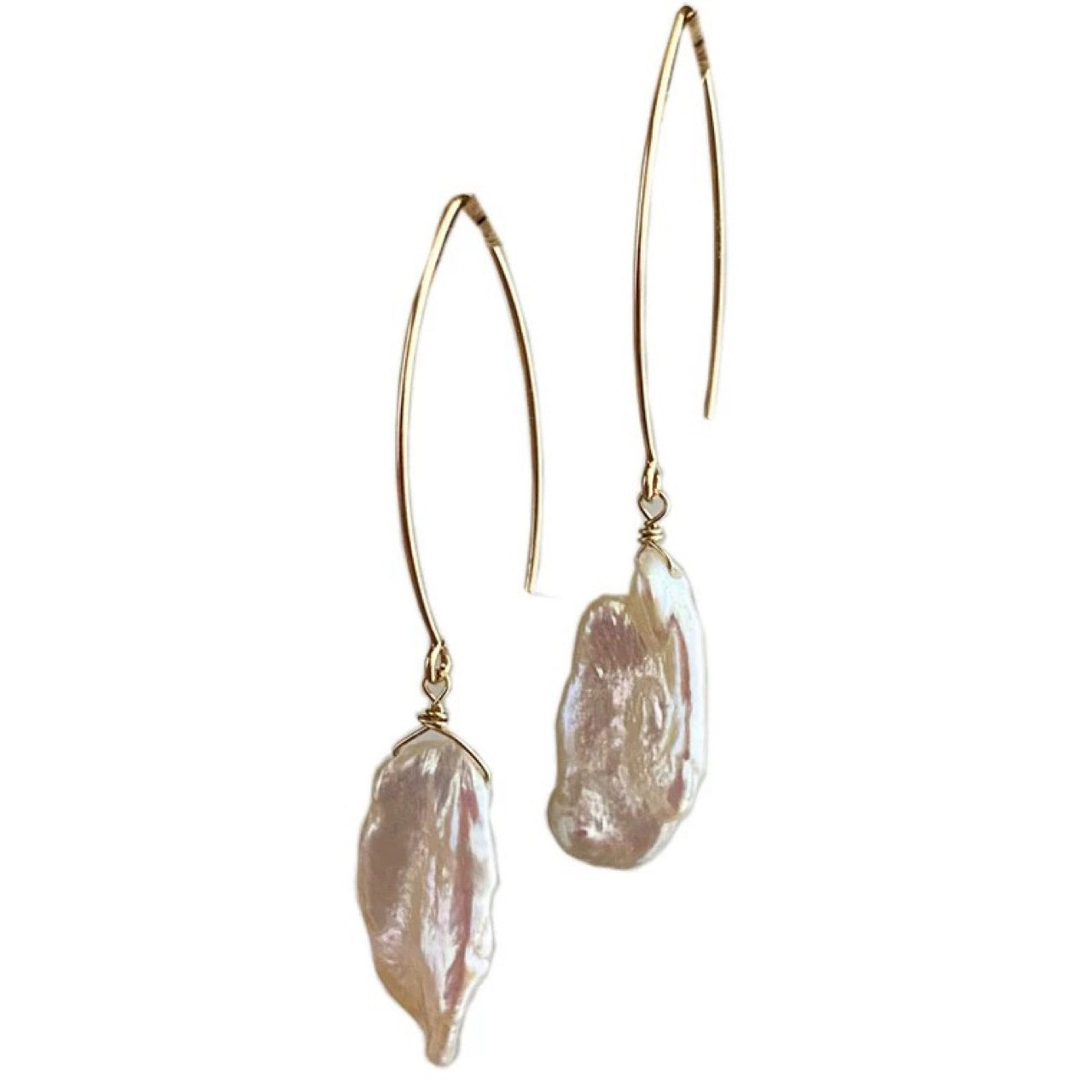Boucles d'oreilles en perles d'eau douce baroques naturelles, irrégulières et colorées, longues et élégantes, nouvelle collection été pour femmes