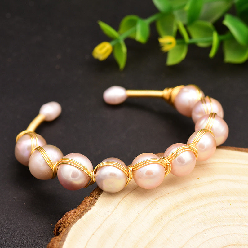 Bracelet en perles naturelles, bracelet vintage de style coréen, bracelet simple et luxueux pour femmes, accessoires de mode