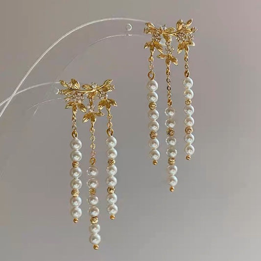 Boucles d'oreilles en perles d'eau douce ak naturelles et lumineuses, style frais et élégant, cadeau pour les amies