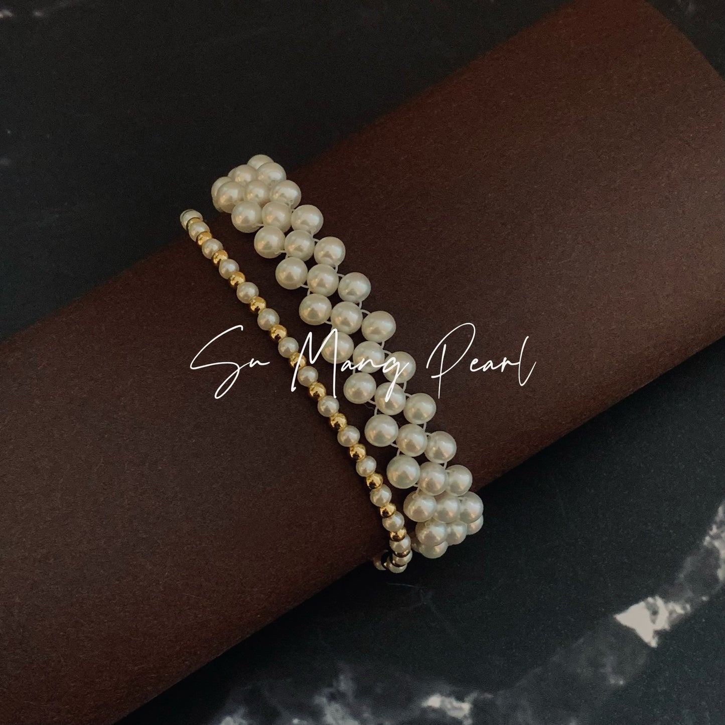 Bracelet empilable à double rangée de perles, accessoire de poignet minimaliste, haut de gamme et polyvalent pour le quotidien
