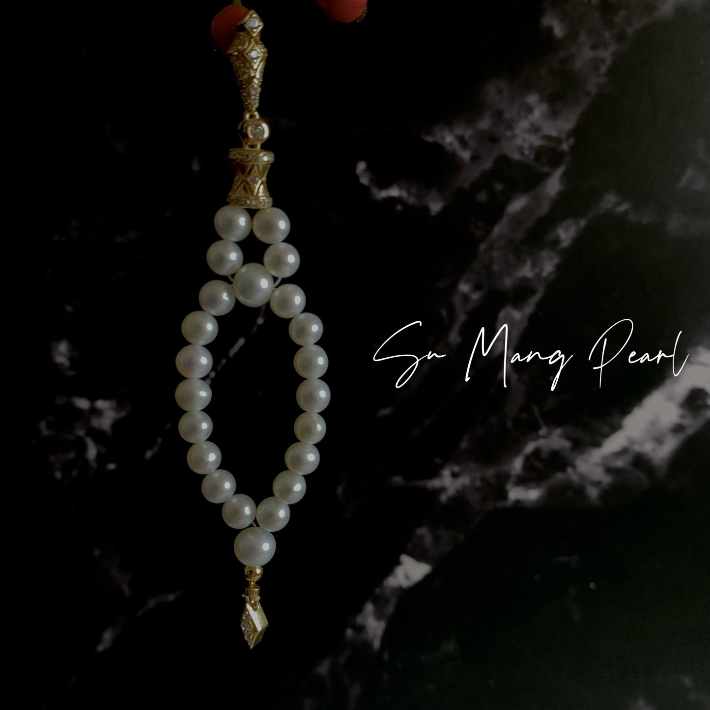 Retro Court Style Pearl Diamond-shaped Long Earrings, Gold Diamond-embellished Niche Earrings with Sense of Design