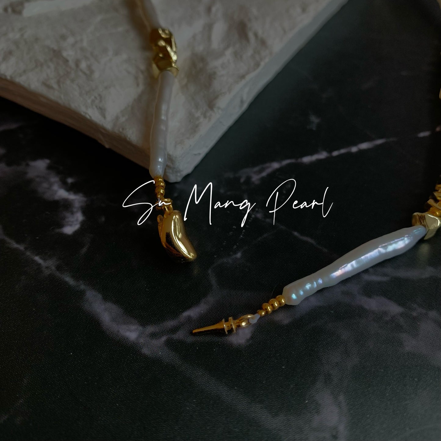 Collier de perles en eau douce naturel, design rétro en or de niche, choker en perles de luxe léger haut de gamme