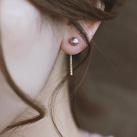 Boucles d'oreilles en perles d'eau douce violettes naturelles, élégantes et polyvalentes, simples et sucrées, en argent 925