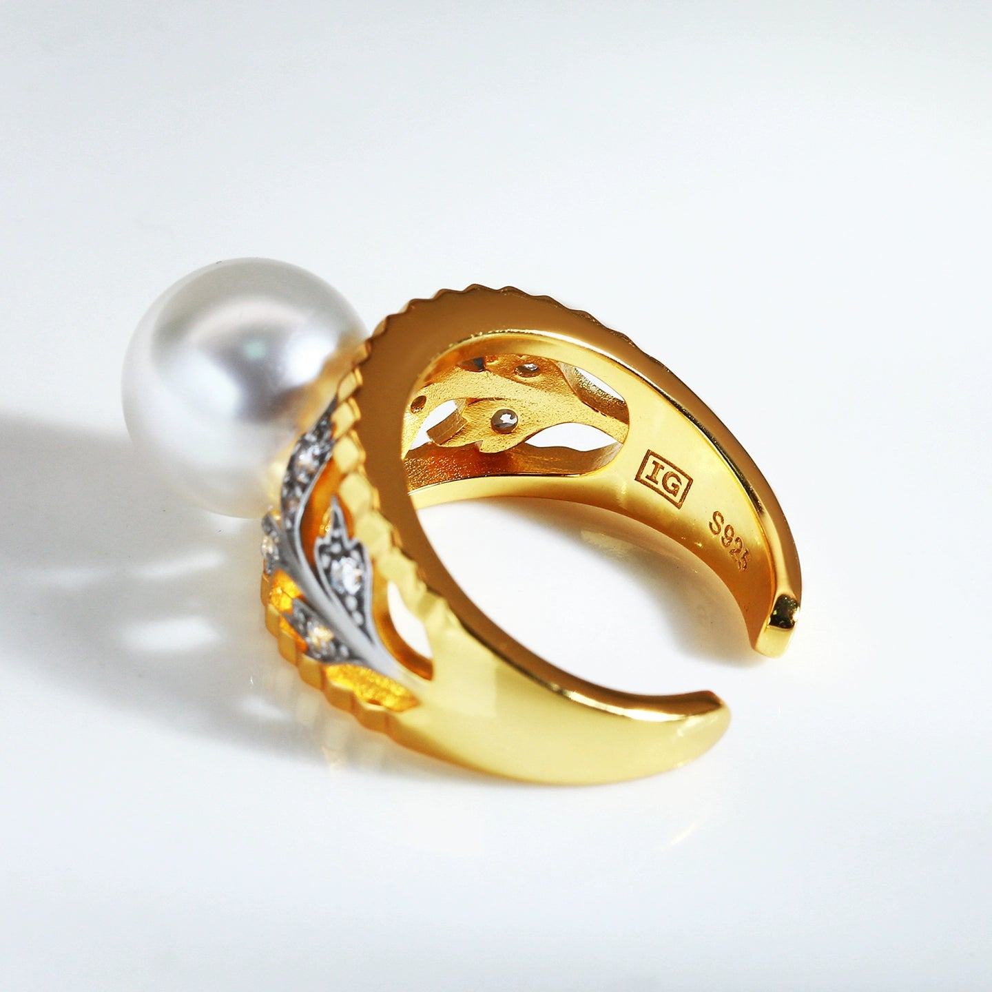 新款復古配色珍珠戒指 女式首飾 DIY 10-11mm 天然淡水珍珠