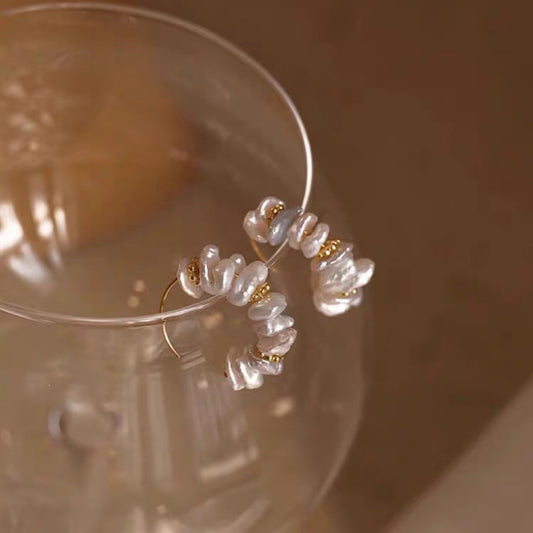 Boucles d'oreilles en perles de culture d'eau douce naturelles, journal des îles, grandes boucles d'oreilles C, modèle 2023, crochets d'oreilles pour femmes, style unique