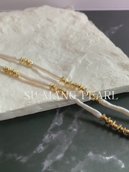 Collier de perles en eau douce naturel, design rétro en or de niche, choker en perles de luxe léger haut de gamme